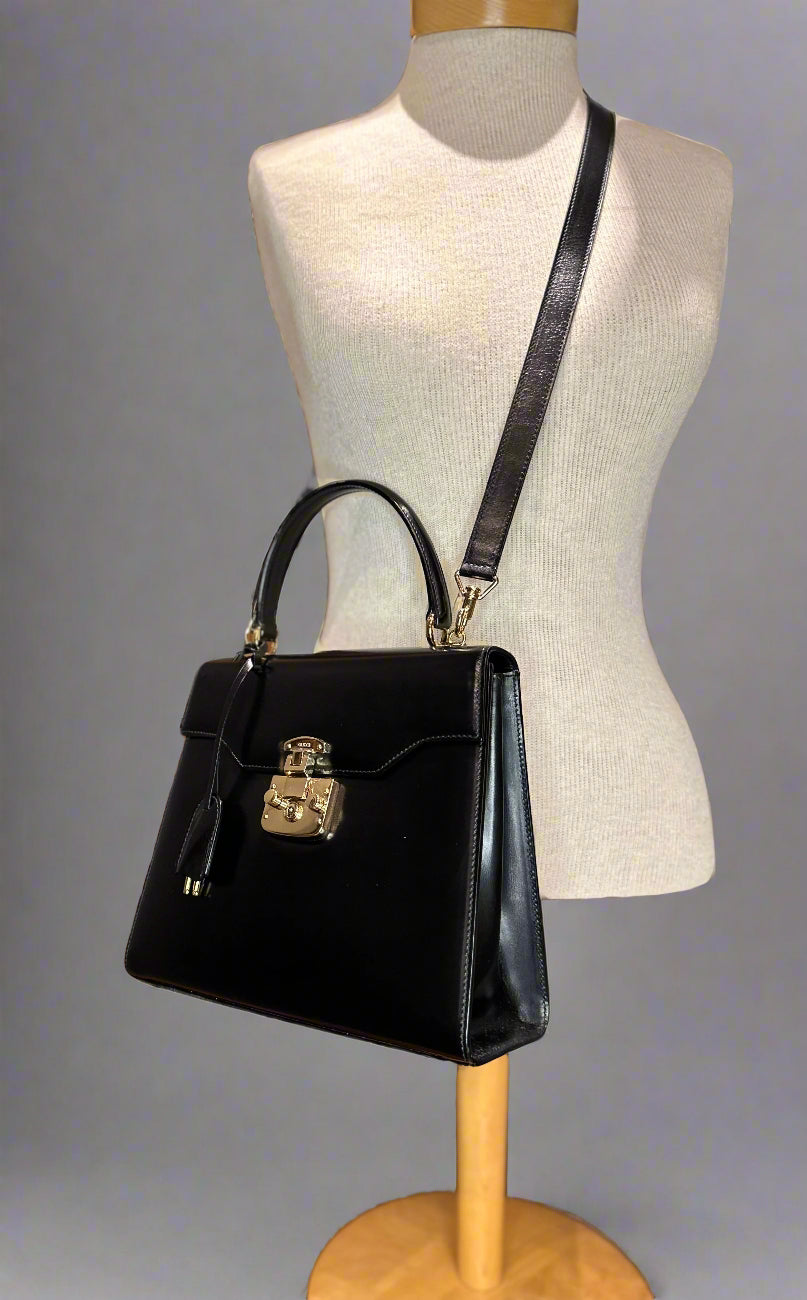Gucci Lady Lock Leather Handbag