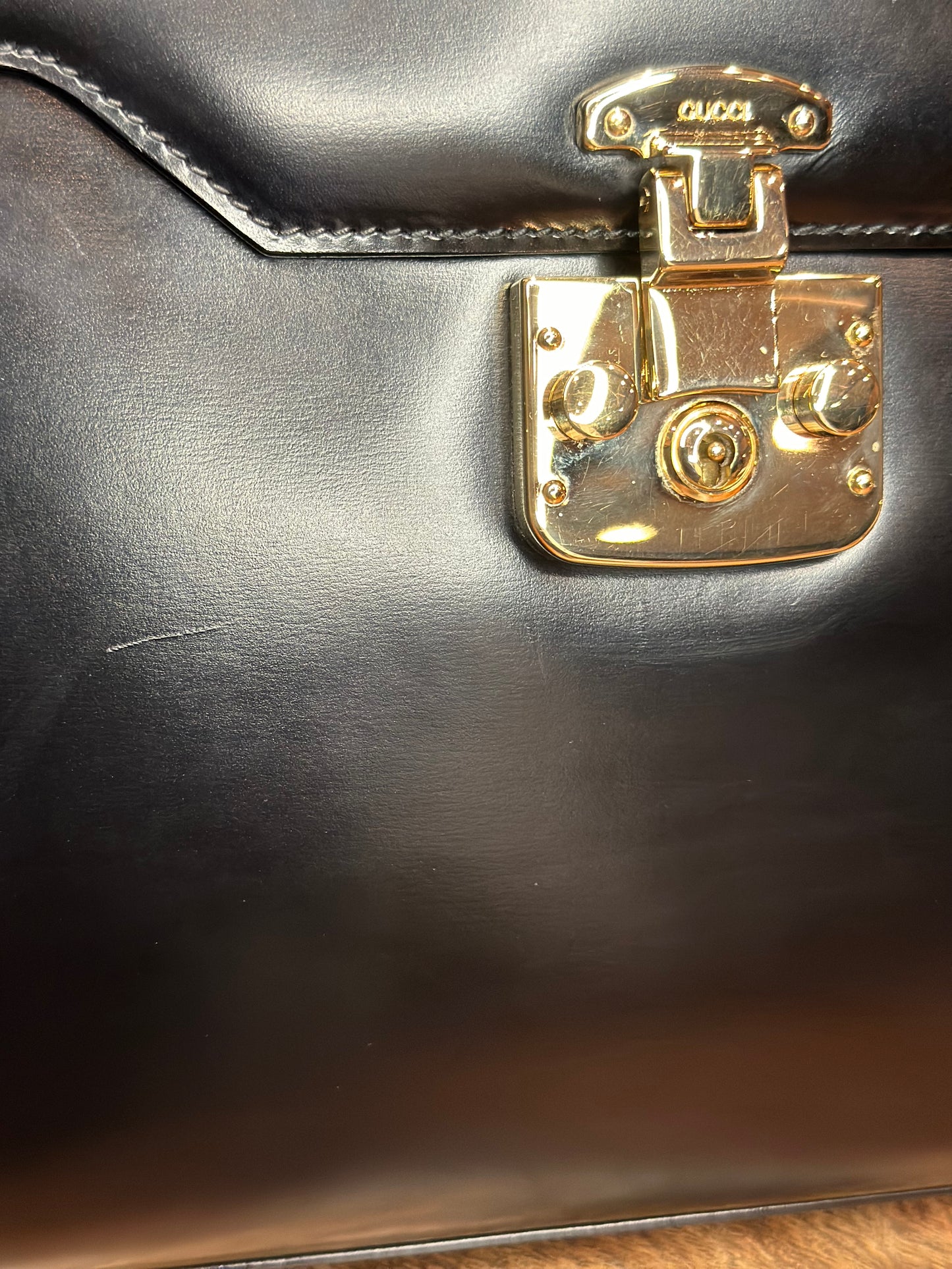 Gucci Lady Lock Leather Handbag