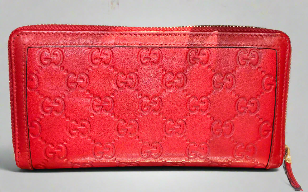 Gucci Guccissima Sukey Zip Around Long Wallet
