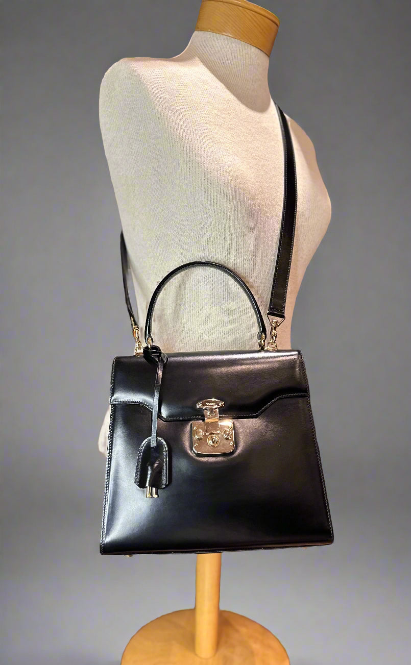 Gucci Lady Lock Leather Handbag