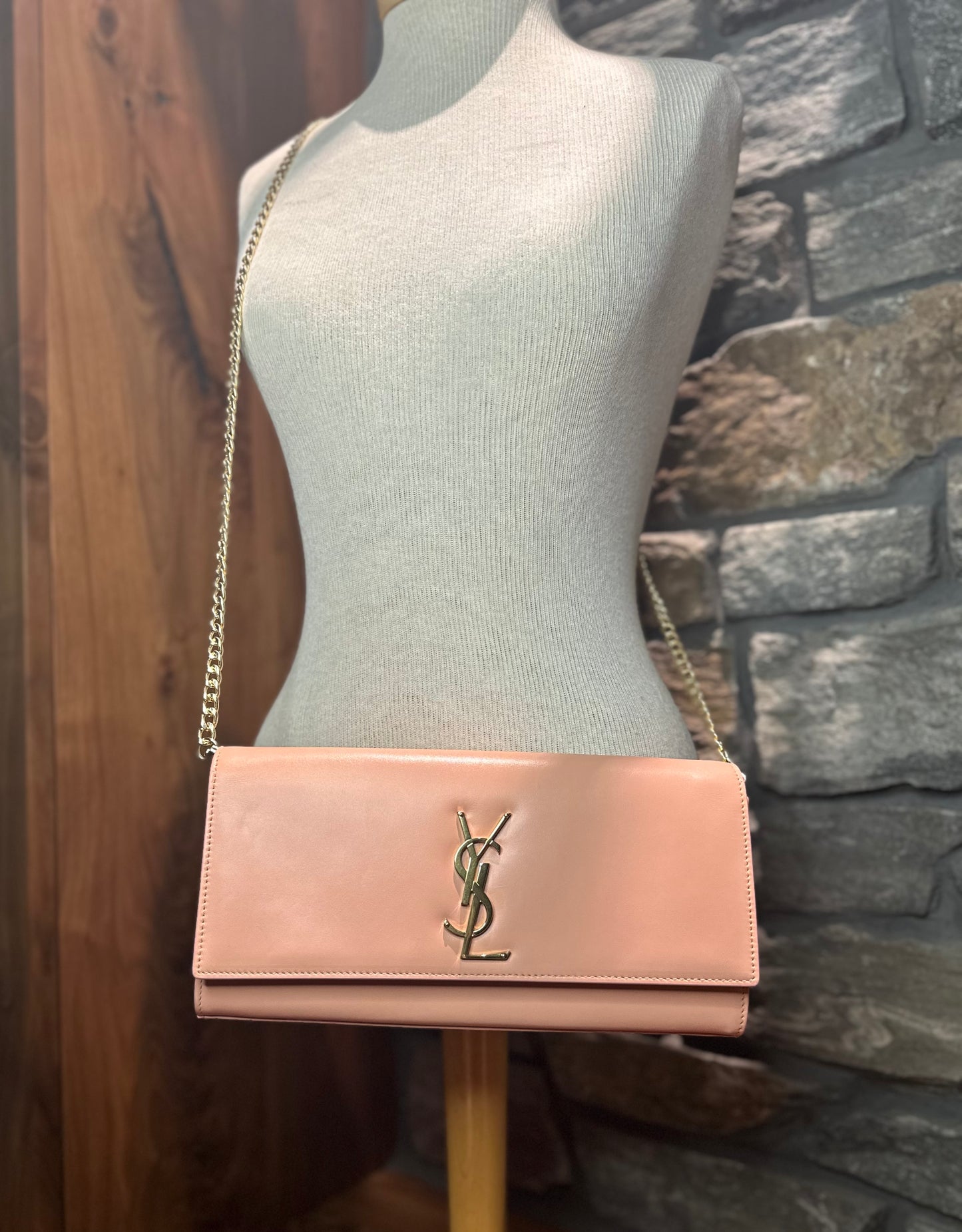 Saint Laurent Smooth Calfskin Cassandre Clutch