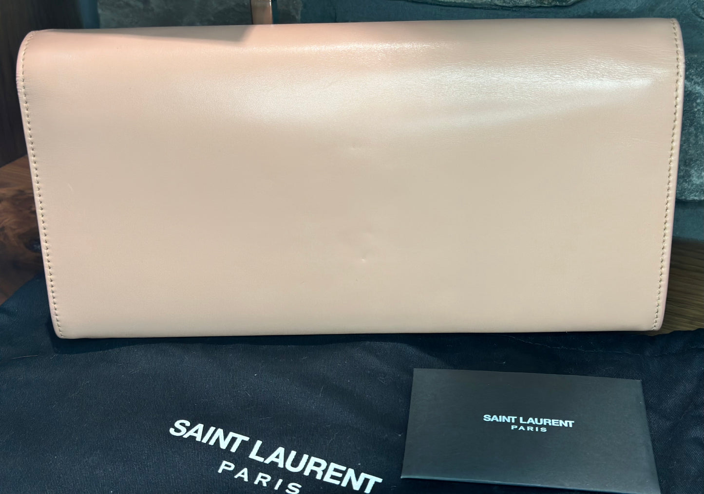 Saint Laurent Smooth Calfskin Cassandre Clutch