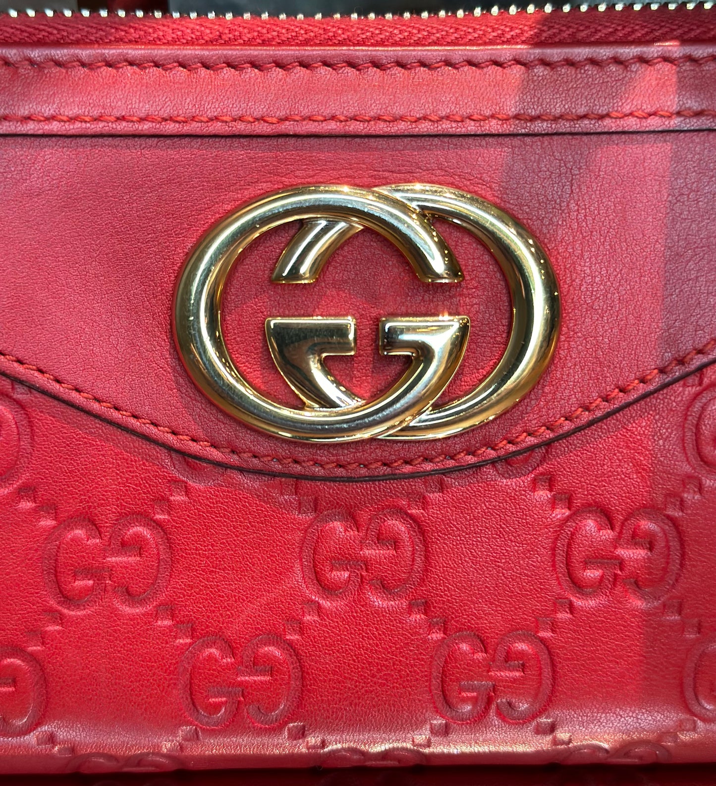 Gucci Guccissima Sukey Zip Around Long Wallet