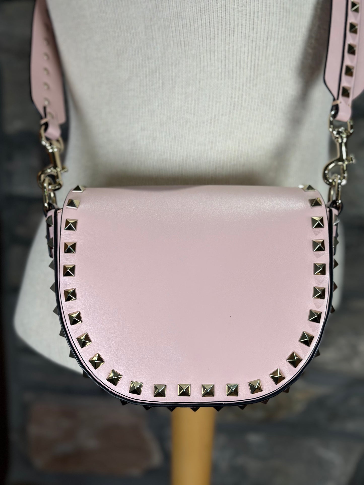 Valentino Garavani Rockstud Mini Saddle Bag