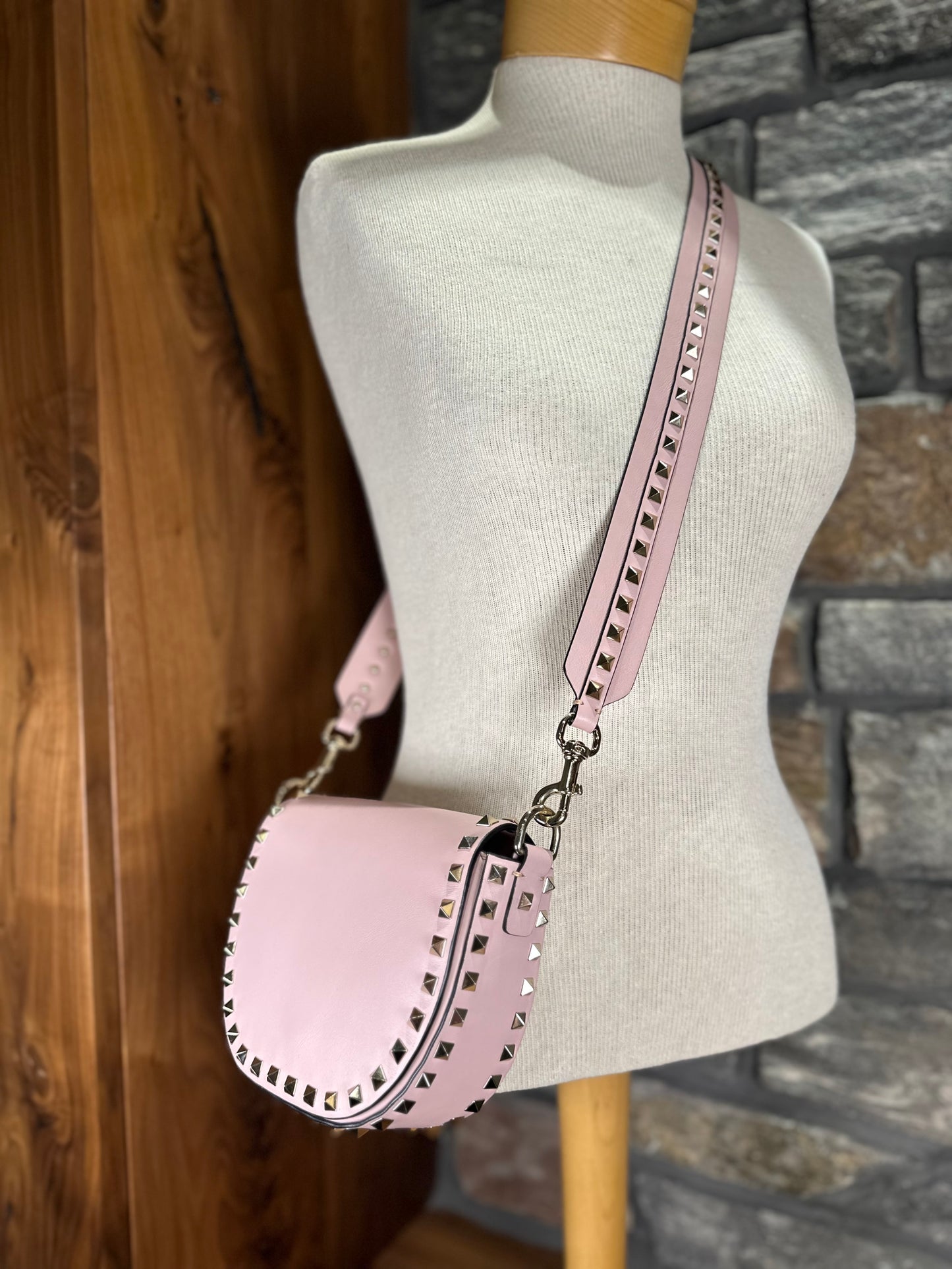 Valentino Garavani Rockstud Mini Saddle Bag