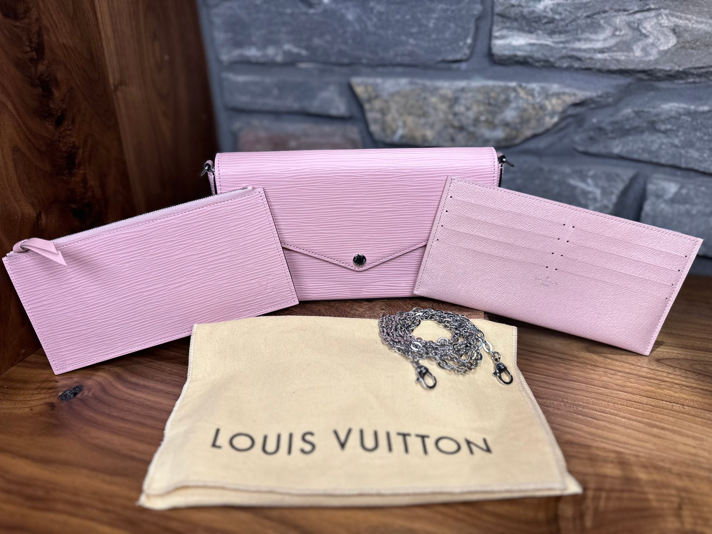 Louis Vuitton Felicie Pochette in Epi Leather