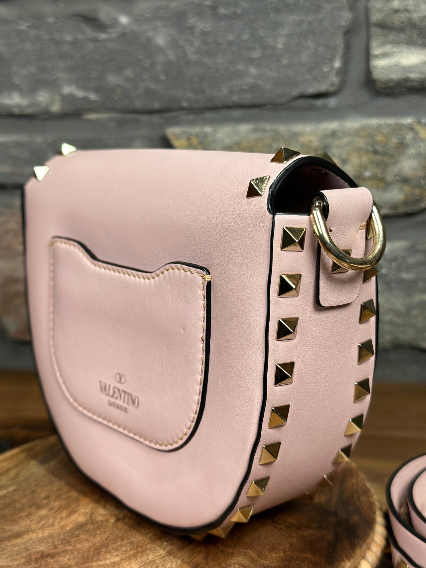 Valentino Garavani Rockstud Mini Saddle Bag