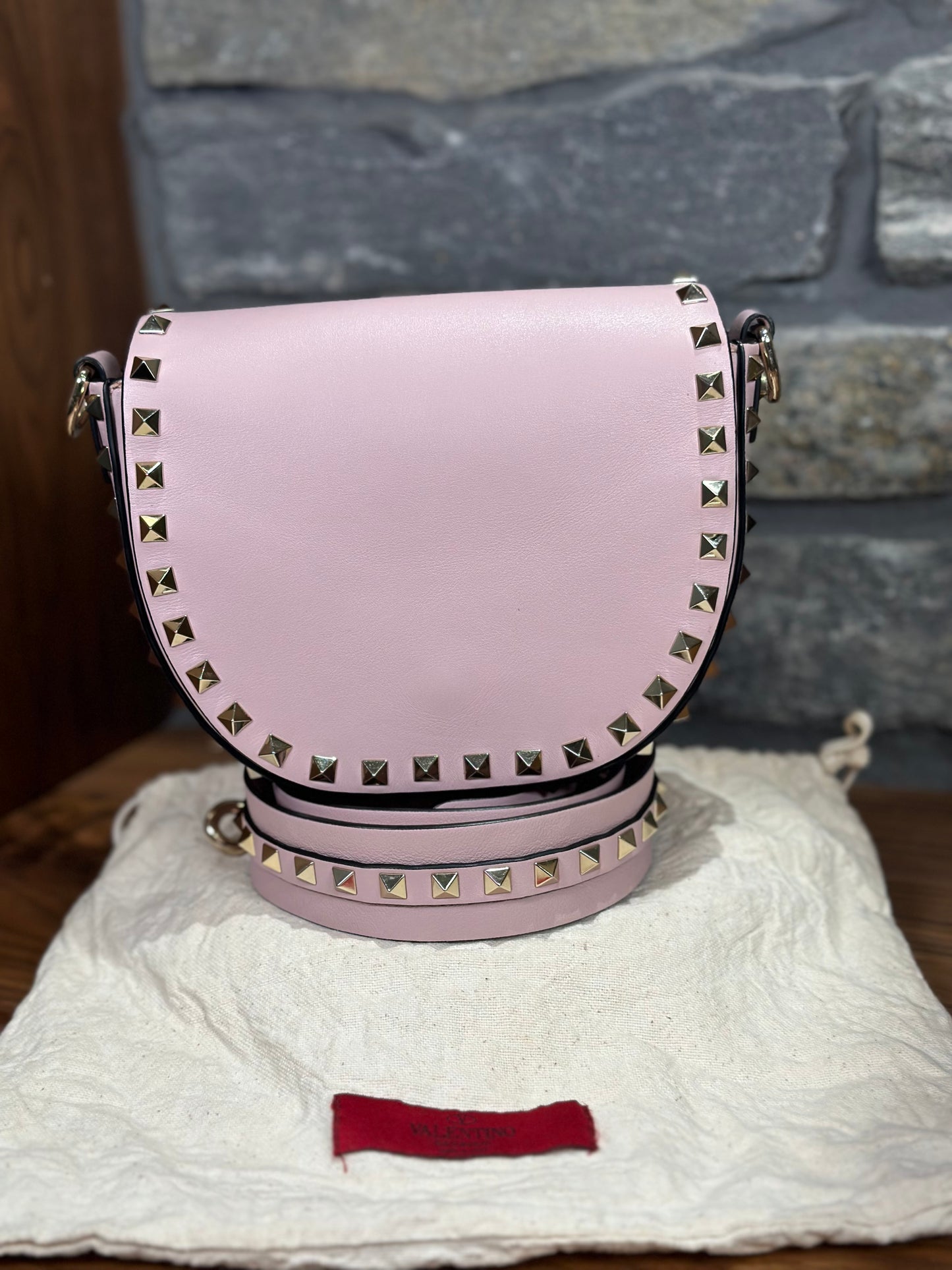 Valentino Garavani Rockstud Mini Saddle Bag