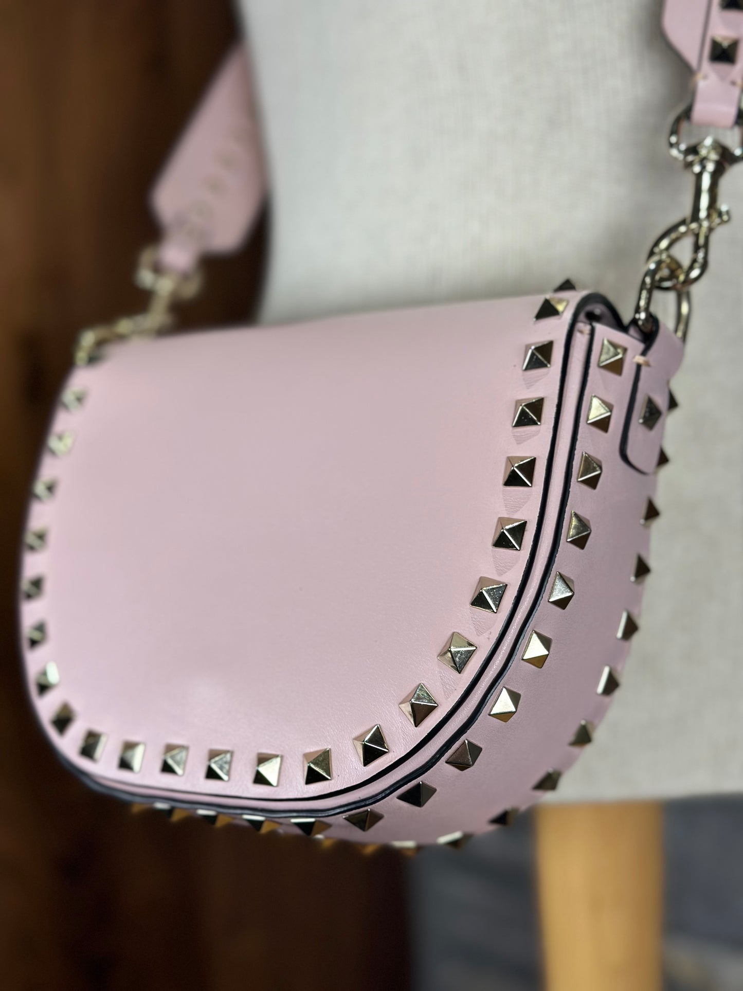 Valentino Garavani Rockstud Mini Saddle Bag