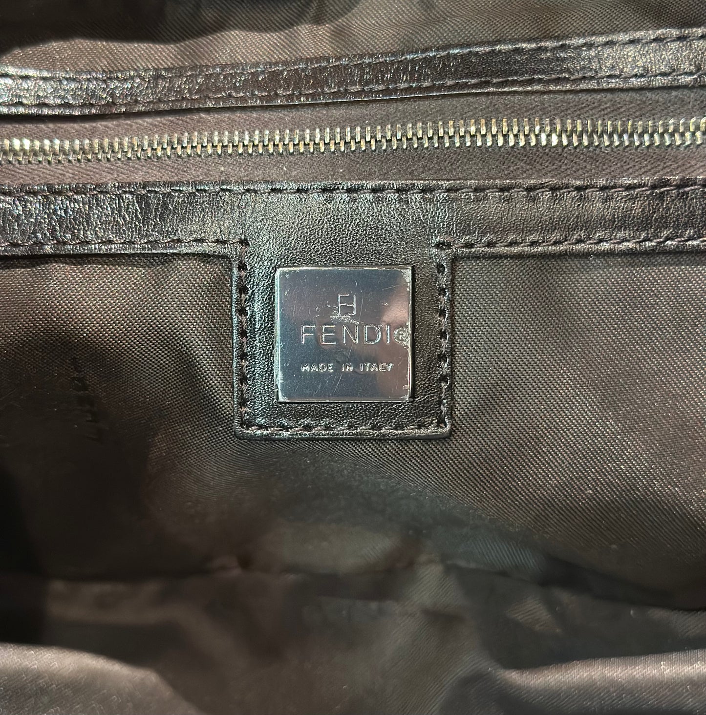 Fendi Zucca Mama Half Moon Baguette