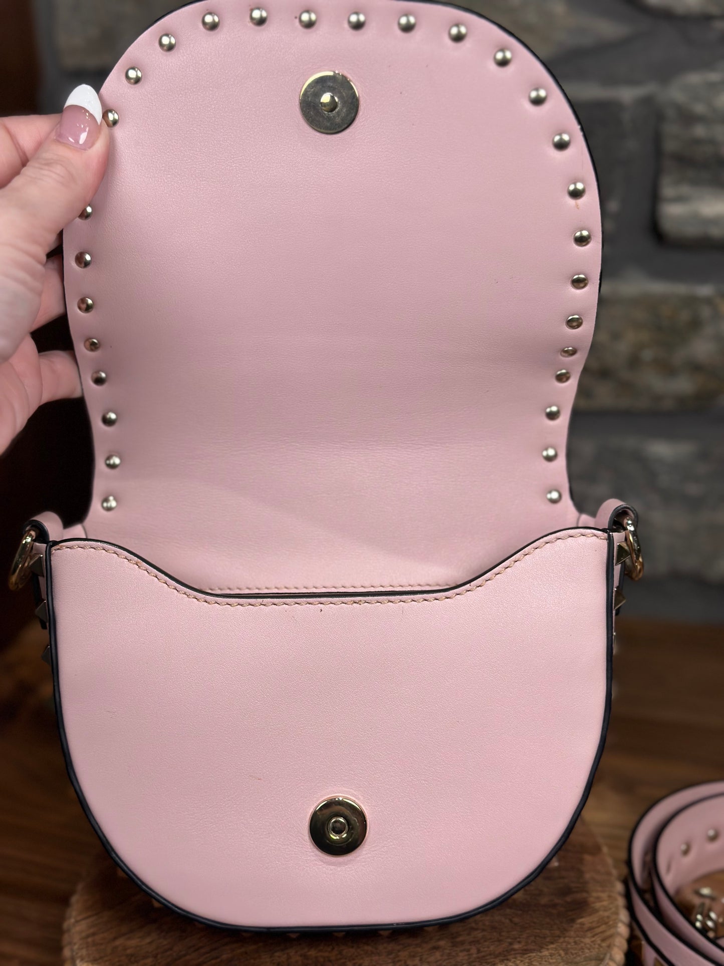 Valentino Garavani Rockstud Mini Saddle Bag