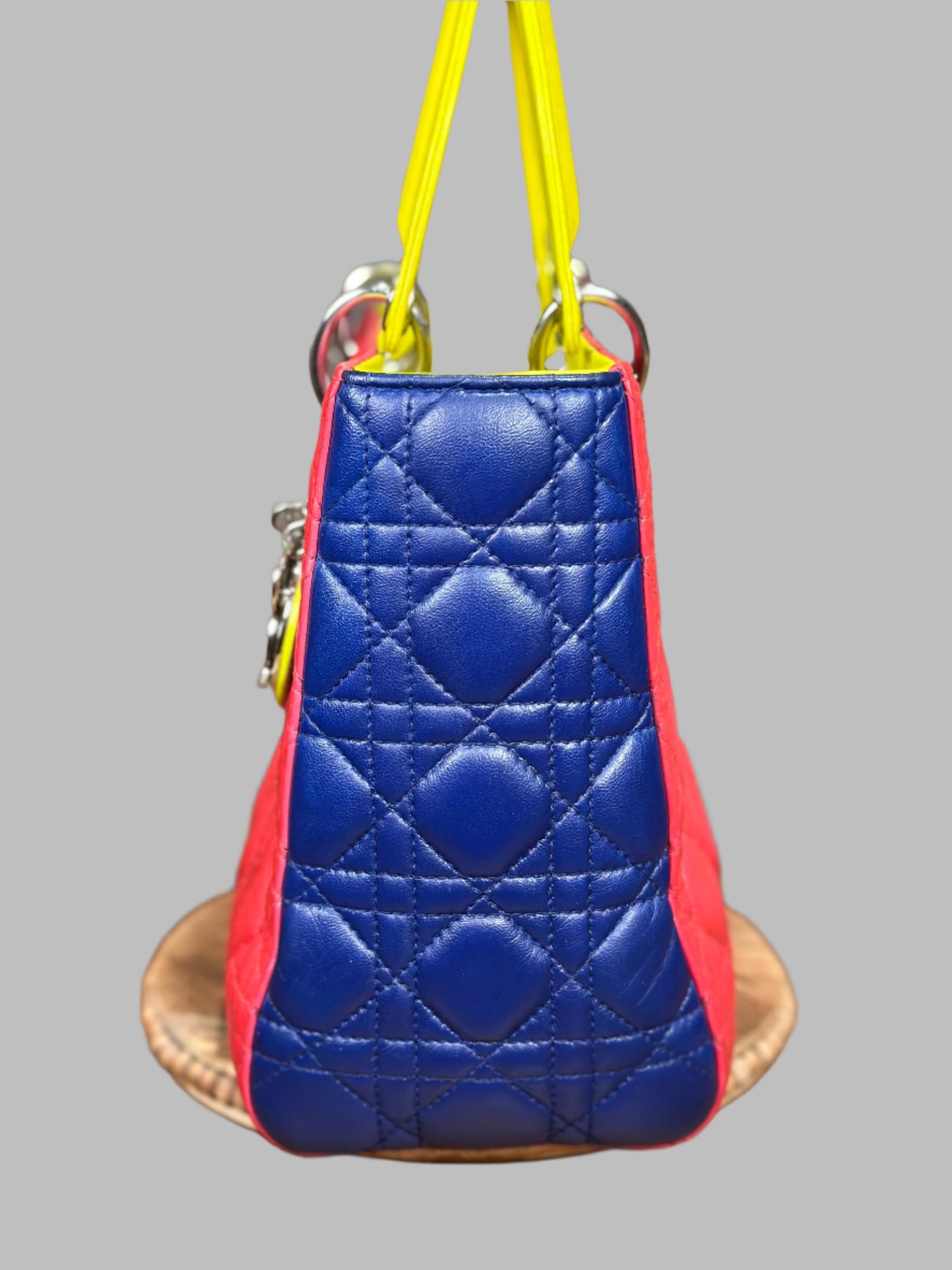 Christian Dior Tri-Color Quilted Lambskin Medium Lady Dior