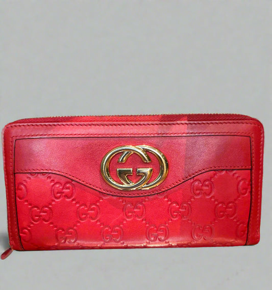 Gucci Guccissima Sukey Zip Around Long Wallet